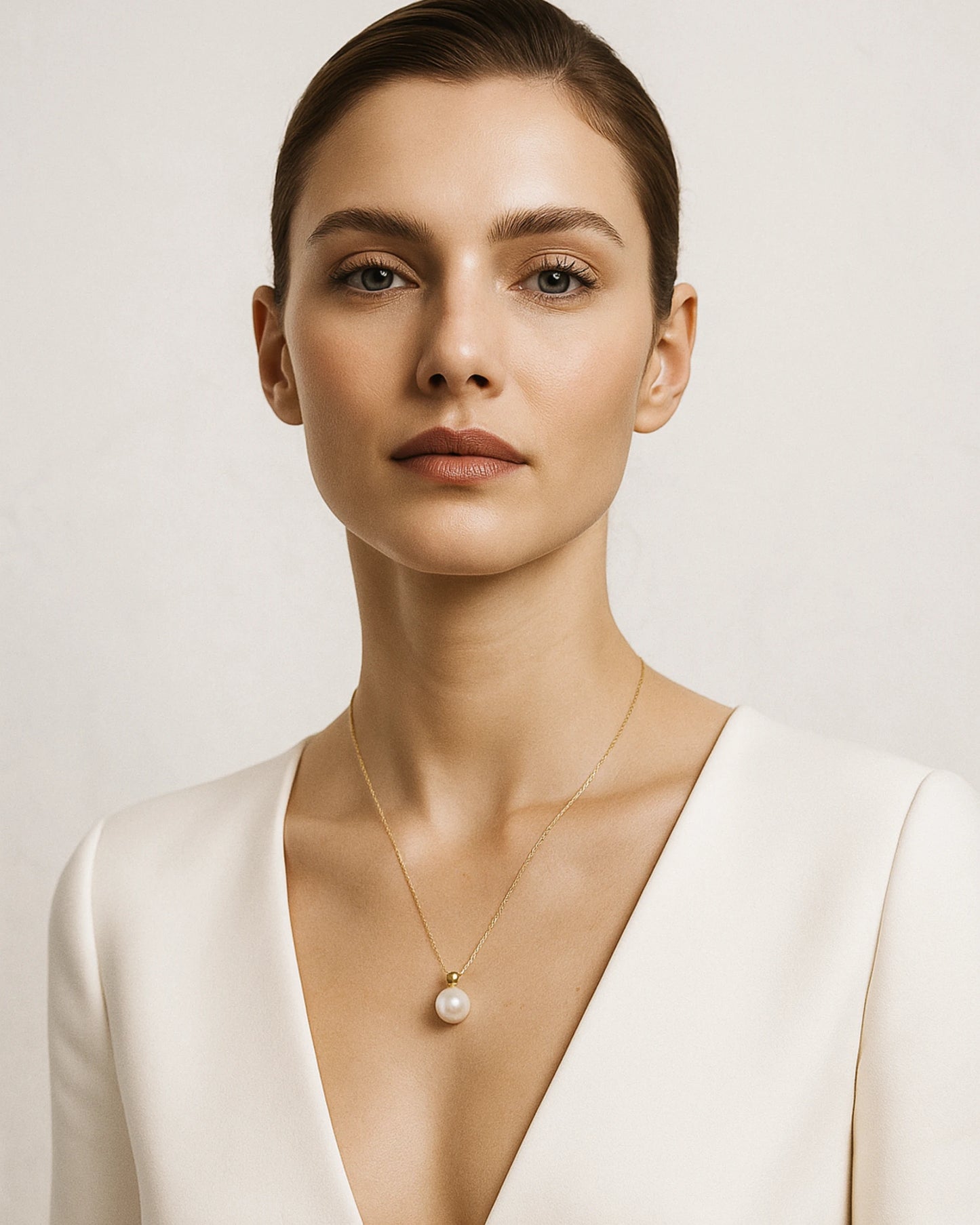 Celeste Pearl Drop Necklace