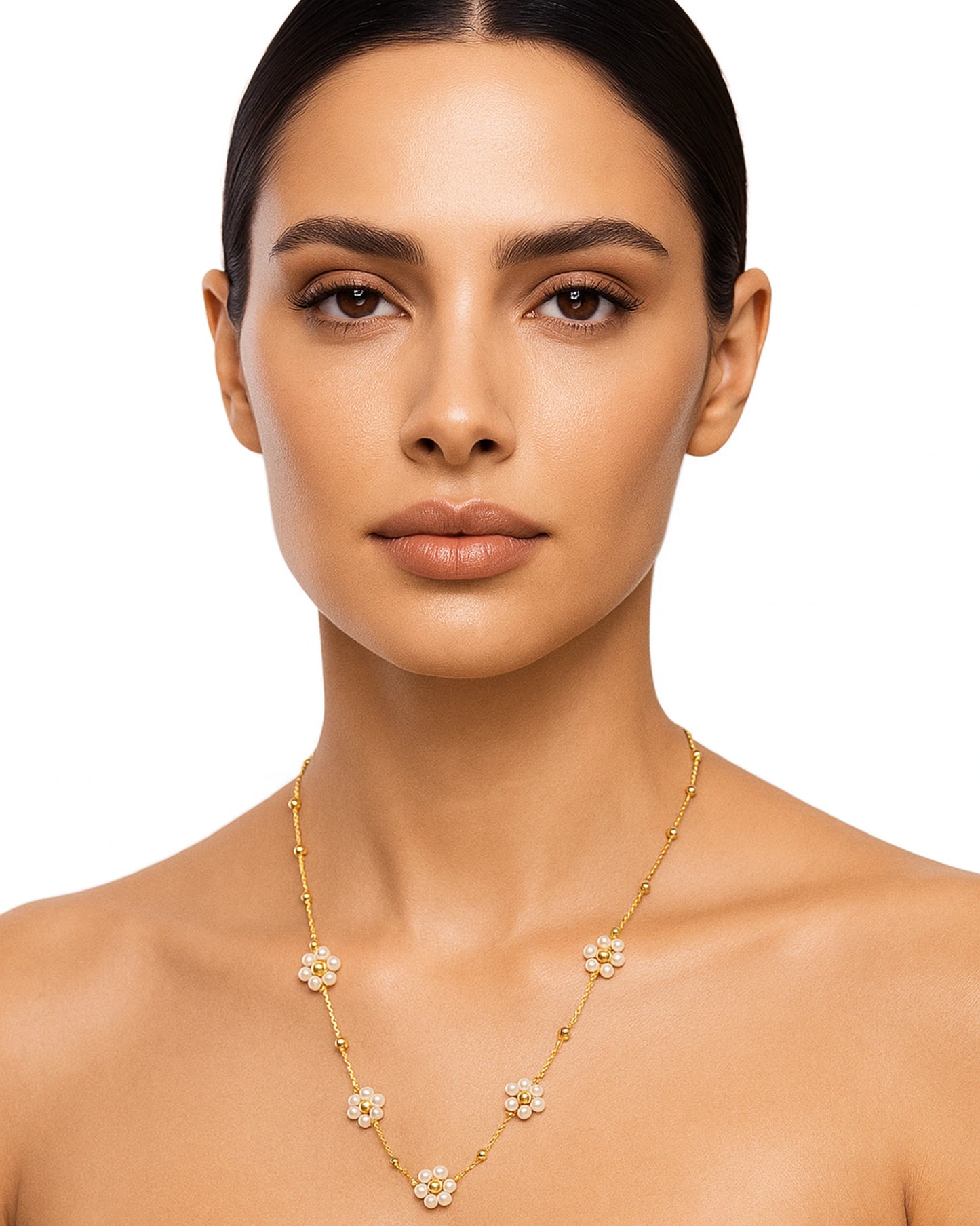 Golden Blossom Pearl Set