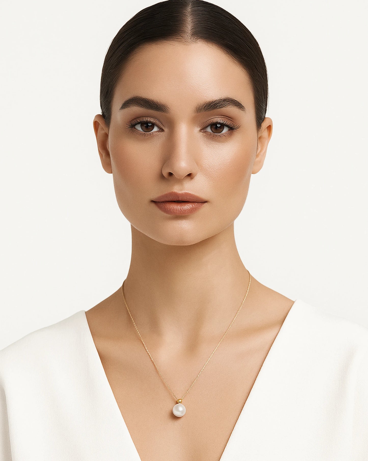 Celeste Pearl Drop Necklace